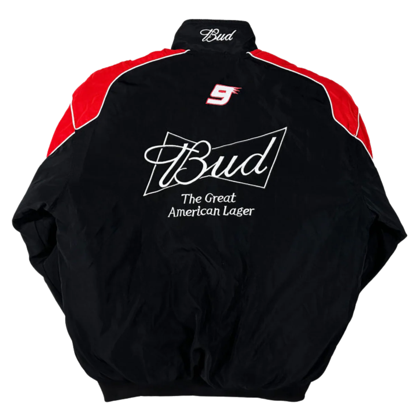 Black Budweiser Vintage Racing Jacket