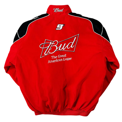 Red Budweiser Vintage Racing Jacket
