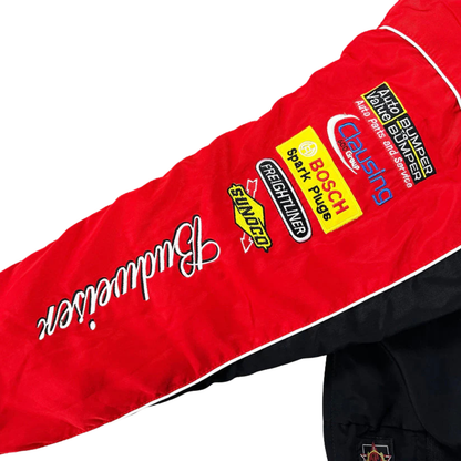 Black Budweiser Vintage Racing Jacket